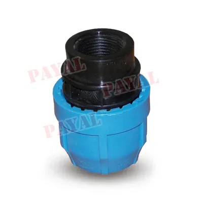PP / HDPE Compression Fitting Female Threaded Adapter