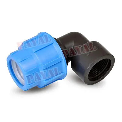 PP Compression Fitting Female Thread Elbow